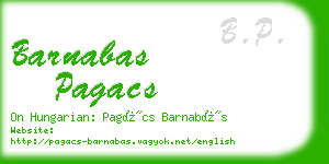 barnabas pagacs business card